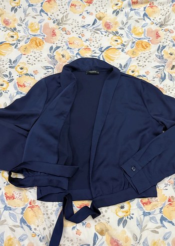 Lacivert Kadın Midi Gömlek - Görsel 4