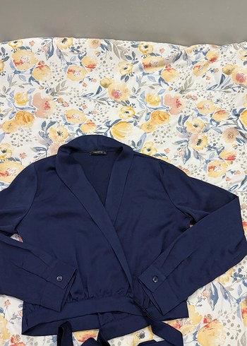 Lacivert Kadın Midi Gömlek - Görsel 3