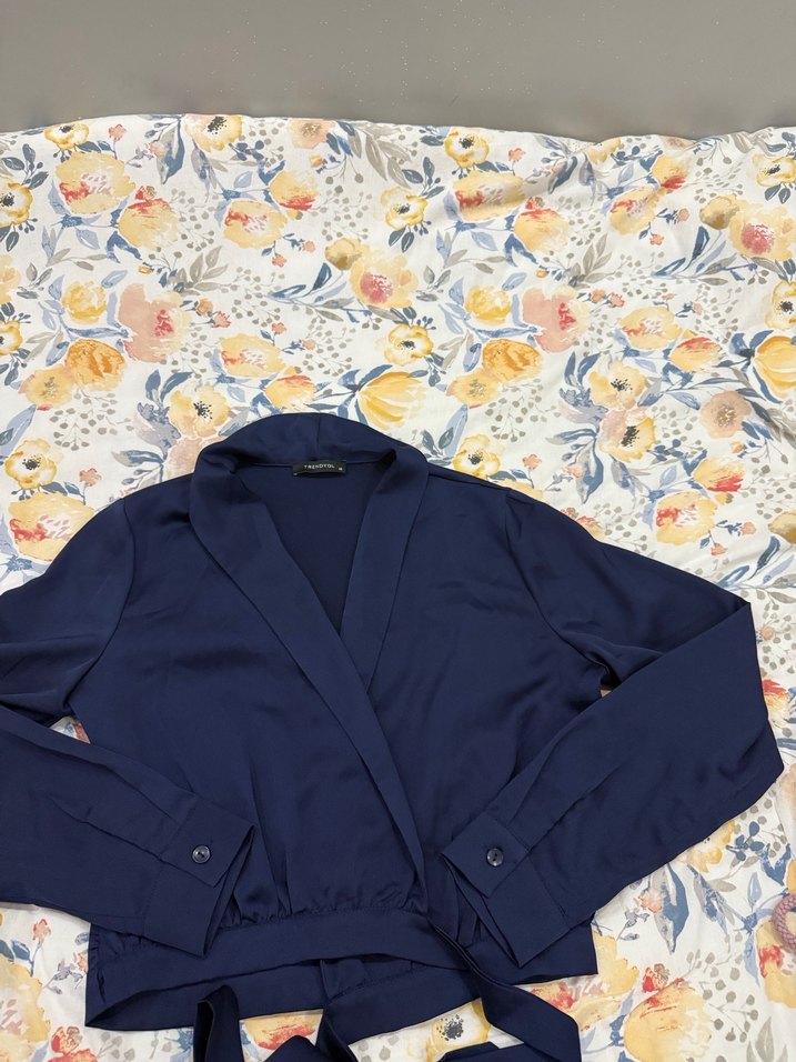 Lacivert Kadın Midi Gömlek - Görsel 3