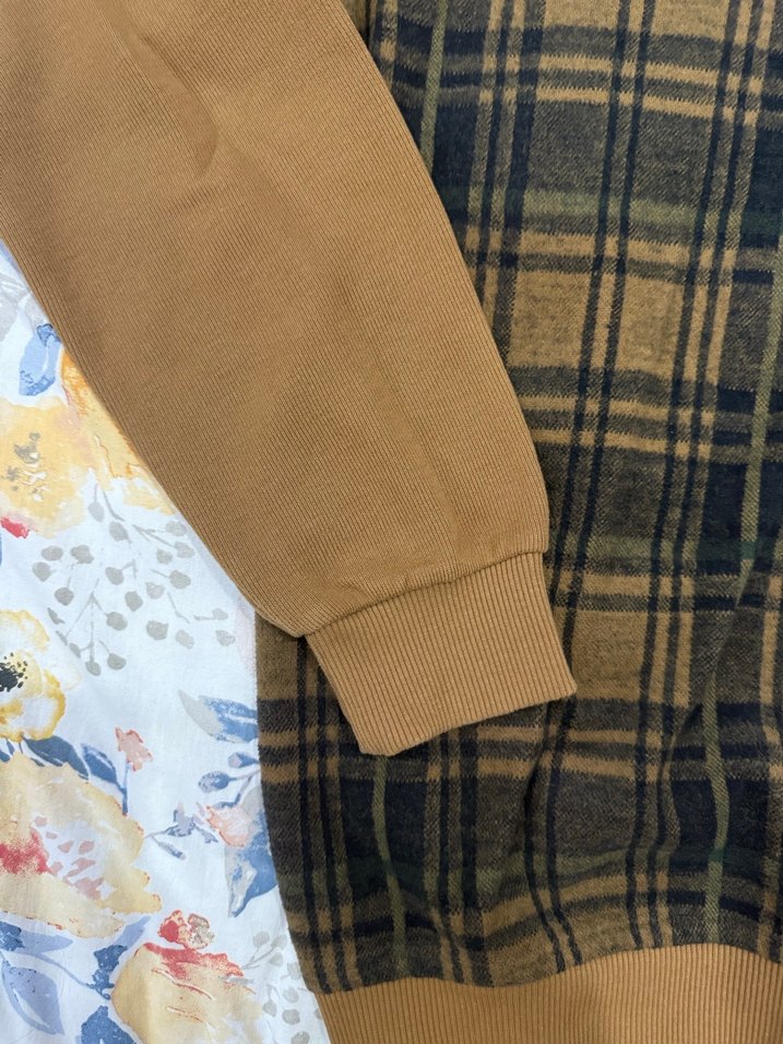 Düğmeli Kahverengi Kadın Erkek Sweatshirt - Görsel 4