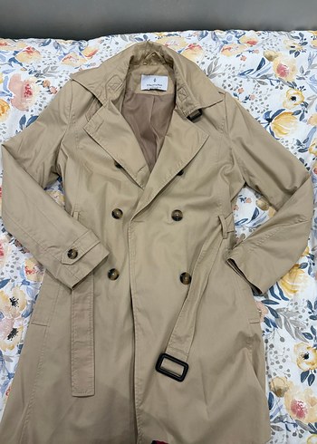 Bej Kadın Midi Trençkot - Görsel 3