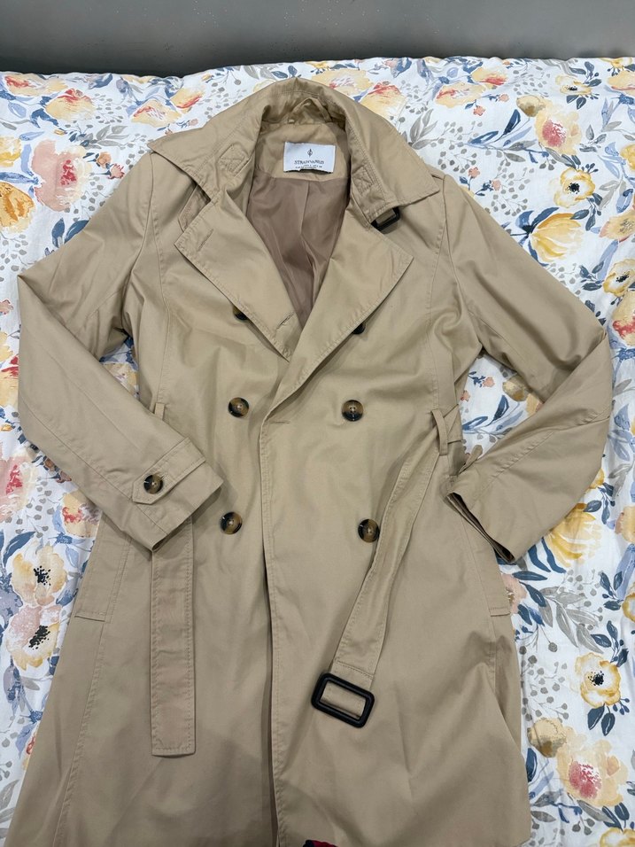 Bej Kadın Midi Trençkot - Görsel 3