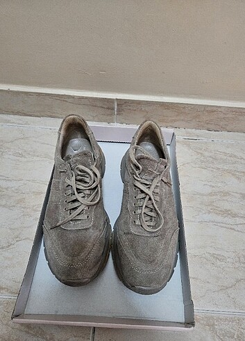 Elle Hakiki Deri Süet Sneaker