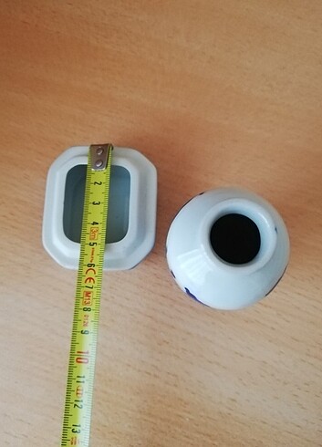  Beden mavi Renk 2 minyatür porselen obje