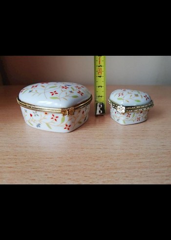 Vintage Dantel Desenli Çiçekli Kalp Kutular - Görsel 4