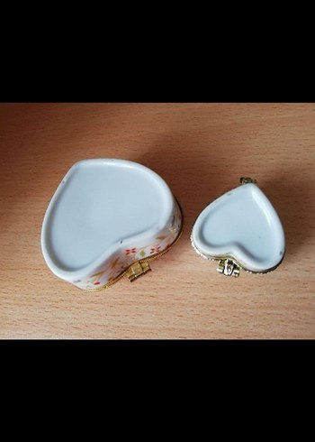 Vintage Dantel Desenli Çiçekli Kalp Kutular - Görsel 7