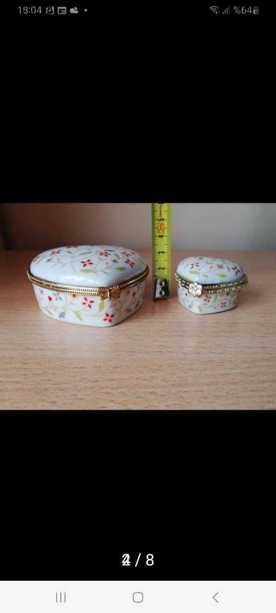 Vintage Dantel Desenli Çiçekli Kalp Kutular - Görsel 4