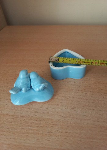 Turkuaz Kuşlu Kalp kutusu - Görsel 3