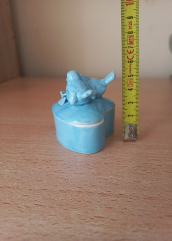 Turkuaz Kuşlu Kalp kutusu - Görsel 5