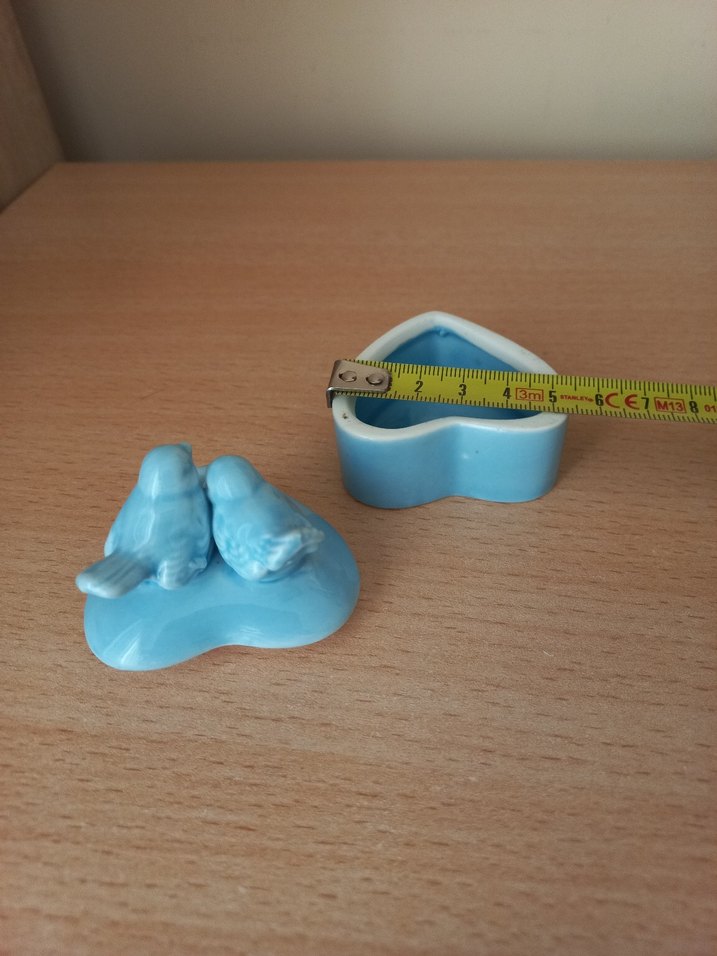 Turkuaz Kuşlu Kalp kutusu - Görsel 3