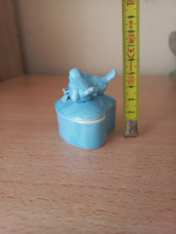 Turkuaz Kuşlu Kalp kutusu - Görsel 5