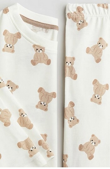 H&M Kız çocuk ayıcık pijama takımı