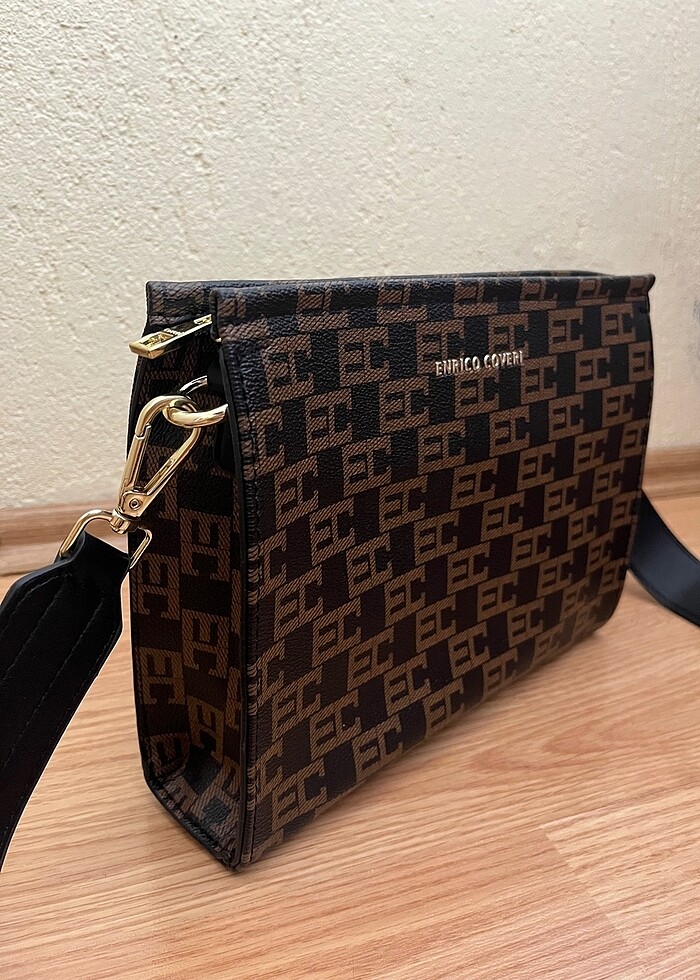 Kahverengi omuz çantası - Görsel 4