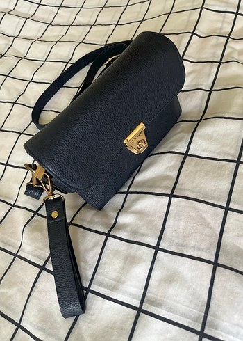 Lacivert kadın omuz çantası - Görsel 5