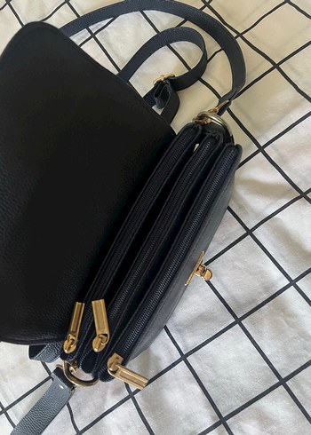 Lacivert kadın omuz çantası - Görsel 8