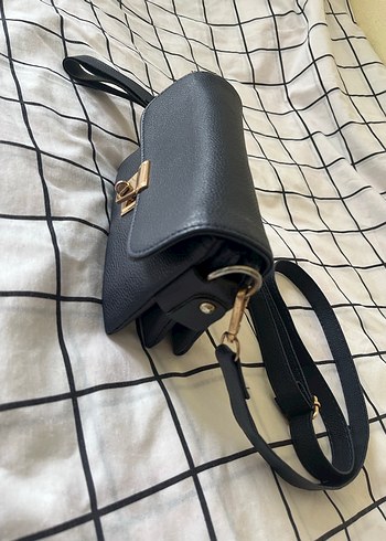 Lacivert kadın omuz çantası - Görsel 4