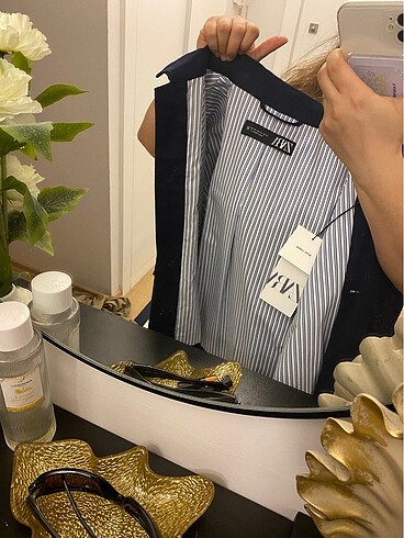 m Beden lacivert Renk Zara crop ceket