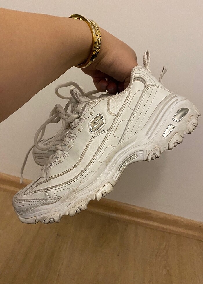 Kadın beyaz skechers D?Lites kadın spor ayakkabı - Görsel 2