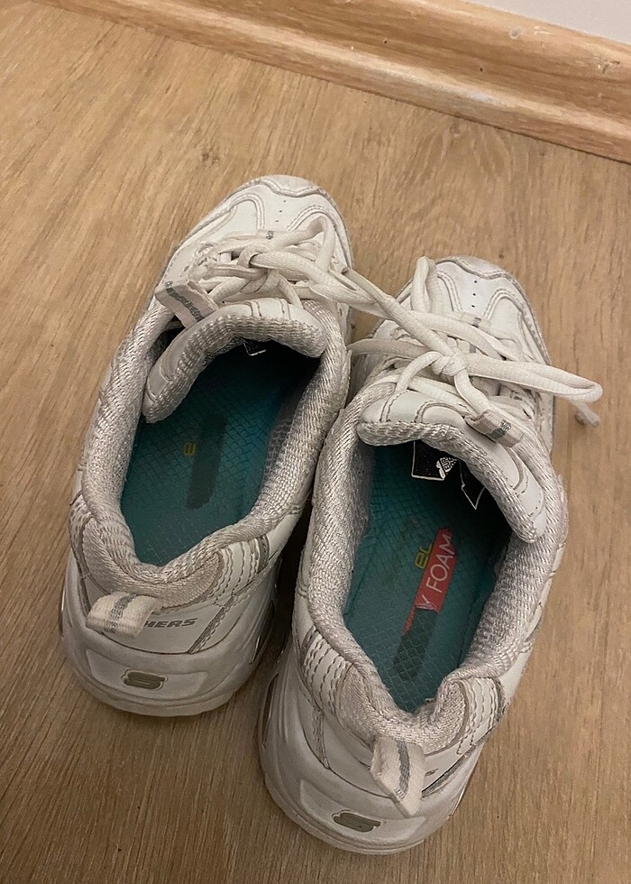 Kadın beyaz skechers D?Lites kadın spor ayakkabı - Görsel 3
