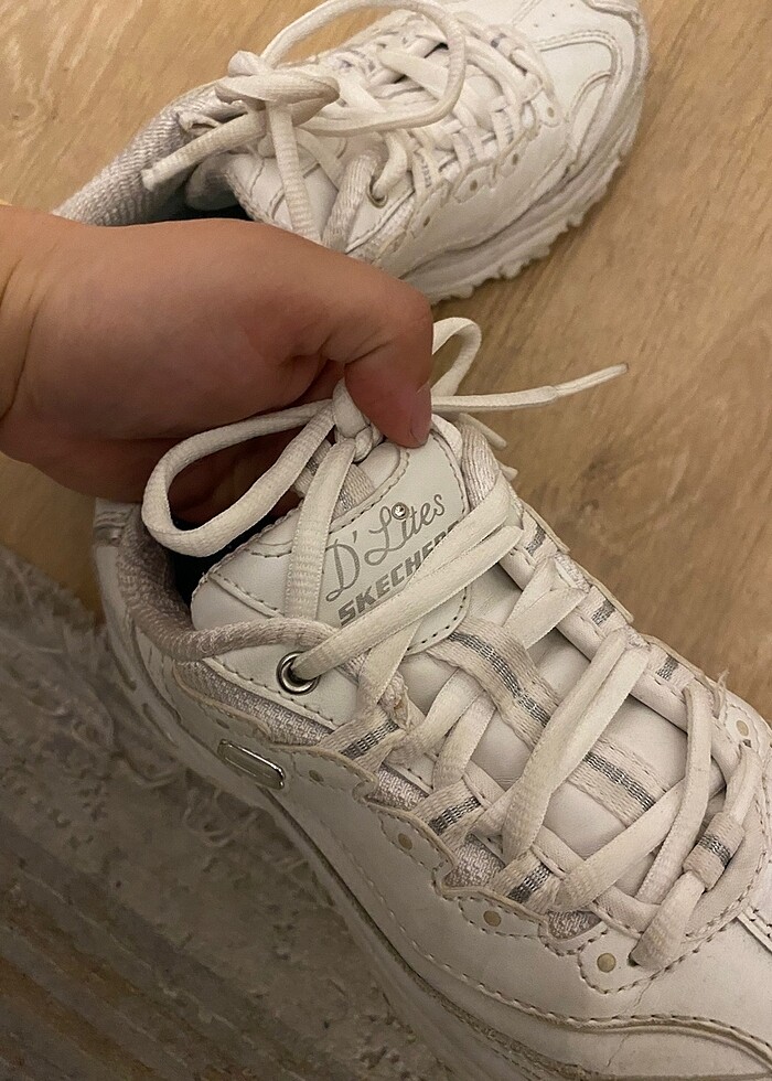 Kadın beyaz skechers D?Lites kadın spor ayakkabı - Görsel 5