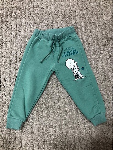 Zara petrol yeşili snoopy eşofman