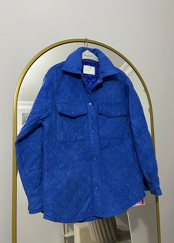 Defacto Zincir Detaylı Mavi Denim Kadın Ceket