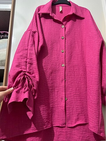 Armine Pembe gömlek tunik