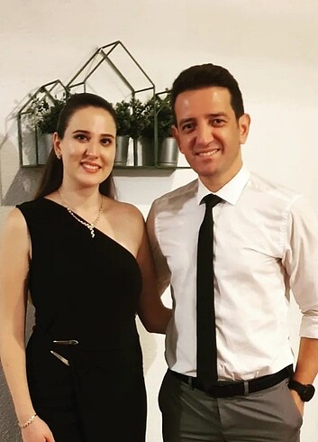 Siyah tek omuz abiye