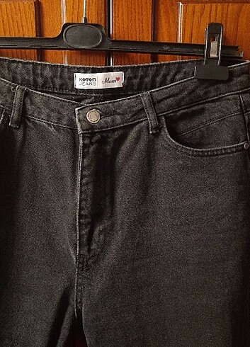 42 Beden siyah Renk Koton Mom Jeans