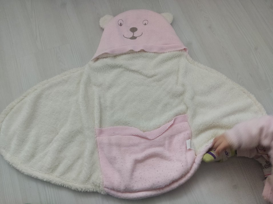 Pembe Nakışlı Bebek kundak anakucağı - Görsel 2