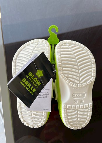 29 Beden Crocs Yeşil Işıklı Terlik Velcro Bantlı (orijinal)