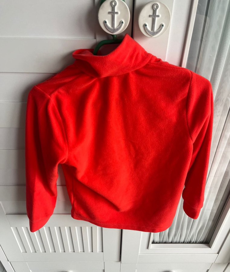 Kırmızı Fermuarlı Yarım Boğazlı Erkek Çocuk Polar - Görsel 4