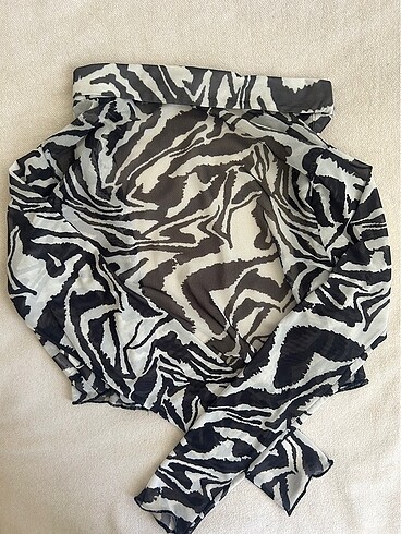 s Beden çeşitli Renk Koton zebra desenli transparan gömlek