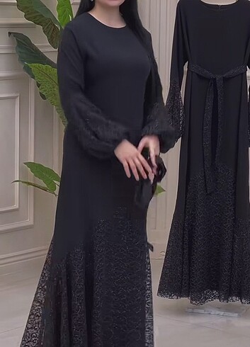 Tesettür siyah elbise
