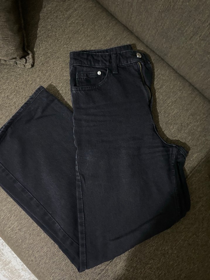 h&m Siyah  Kot Pantolon Kadın - Görsel 3