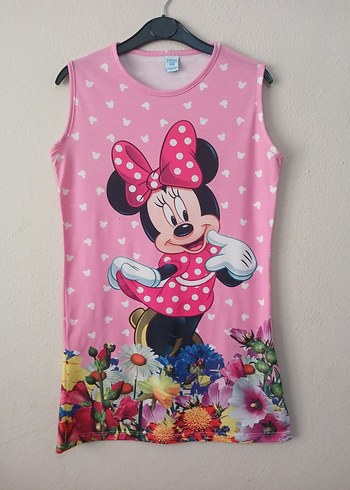  Minnie Mouse Yazlık Elbise 11 12 yaş - Görsel 3