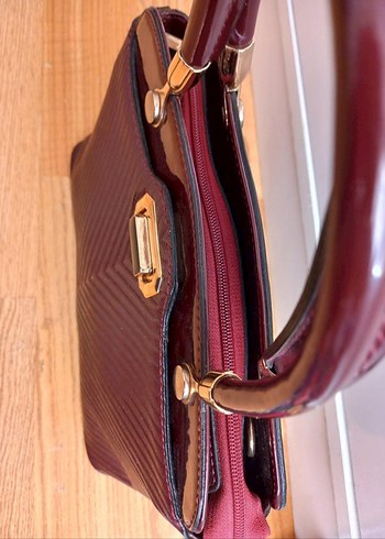  Şık Bordo Exclusive Çanta  Temiz ve Sorunsuz  - Görsel 3