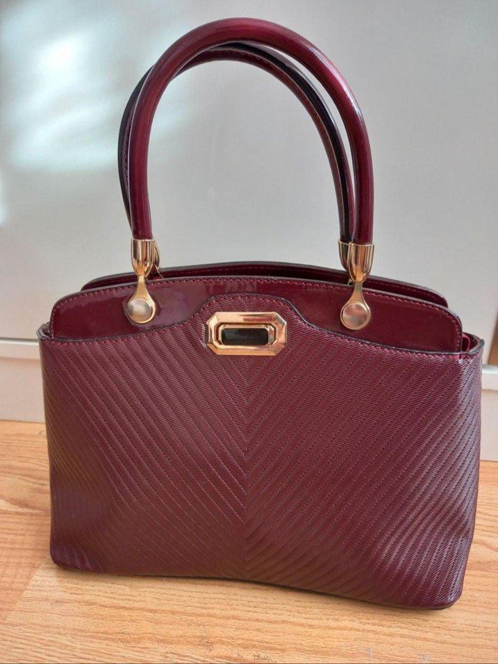  Şık Bordo Exclusive Çanta  Temiz ve Sorunsuz  - Görsel 4