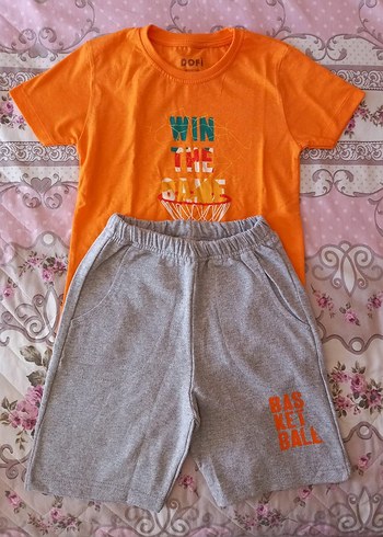 Turuncu Baskılı Erkek Çocuk Takım 7 8 yaş - Görsel 8