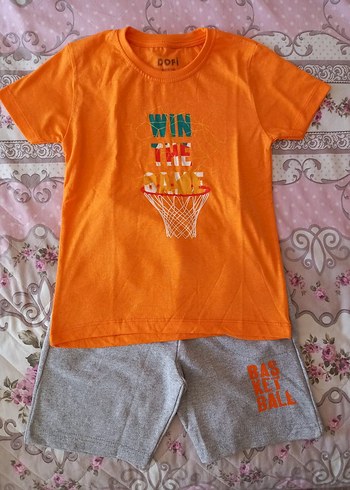 Turuncu Baskılı Erkek Çocuk Takım 7 8 yaş - Görsel 12