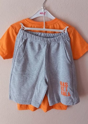 Turuncu Baskılı Erkek Çocuk Takım 7 8 yaş - Görsel 2