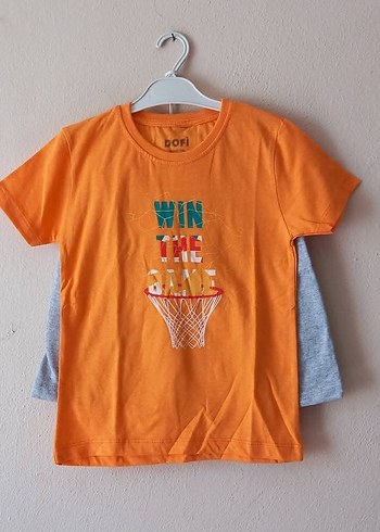 Turuncu Baskılı Erkek Çocuk Takım 7 8 yaş - Görsel 3
