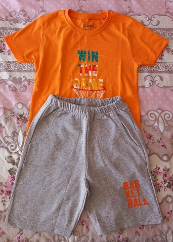 Turuncu Baskılı Erkek Çocuk Takım 7 8 yaş - Görsel 5