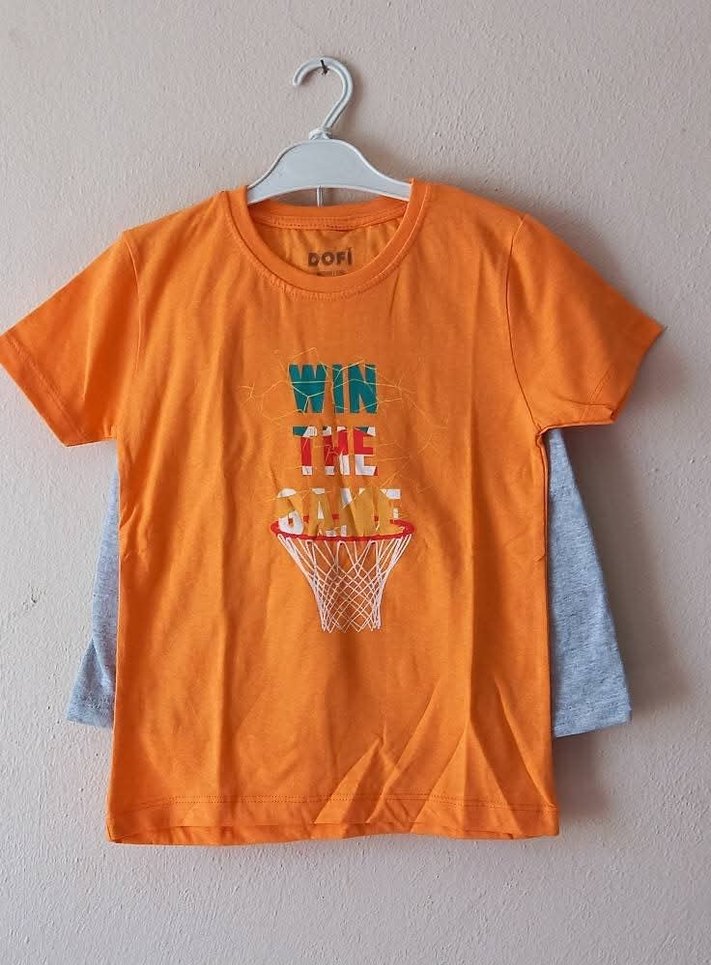 Turuncu Baskılı Erkek Çocuk Takım 7 8 yaş - Görsel 3