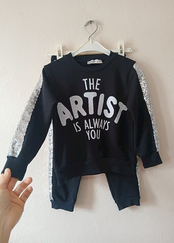 34 Yaş (104 cm) Parlak Pullu 2li Takım  Yeni - Görsel 3