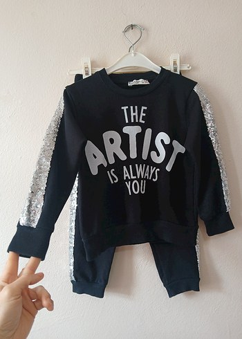 34 Yaş (104 cm) Parlak Pullu 2li Takım  Yeni - Görsel 4