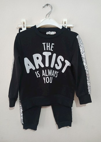 34 Yaş (104 cm) Parlak Pullu 2li Takım  Yeni - Görsel 8