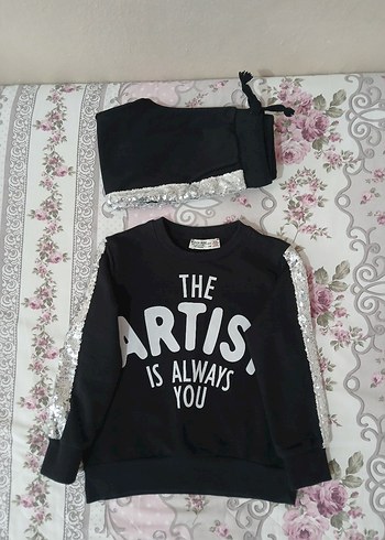 34 Yaş (104 cm) Parlak Pullu 2li Takım  Yeni - Görsel 17