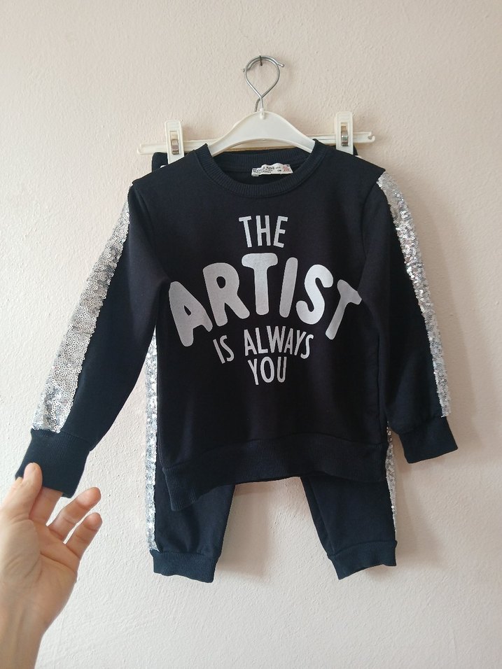 34 Yaş (104 cm) Parlak Pullu 2li Takım  Yeni - Görsel 3