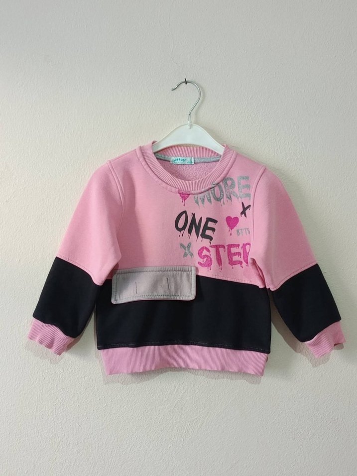 Kız Çocuk Renkli Baskılı Sweatshirt 3 yaş - Görsel 2